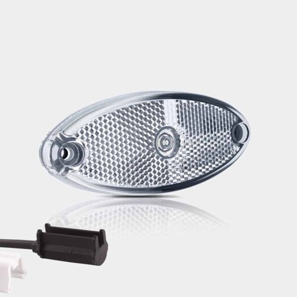 LED Markierungsleuchte oval Weiß 12/24v 1.5mm2 Stecker | MV-5820W