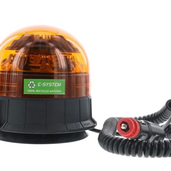 LED R65 Rundumkennleuchte bernsteinfarben 12/24V Magnetmontage, Doppelblitz | D16153