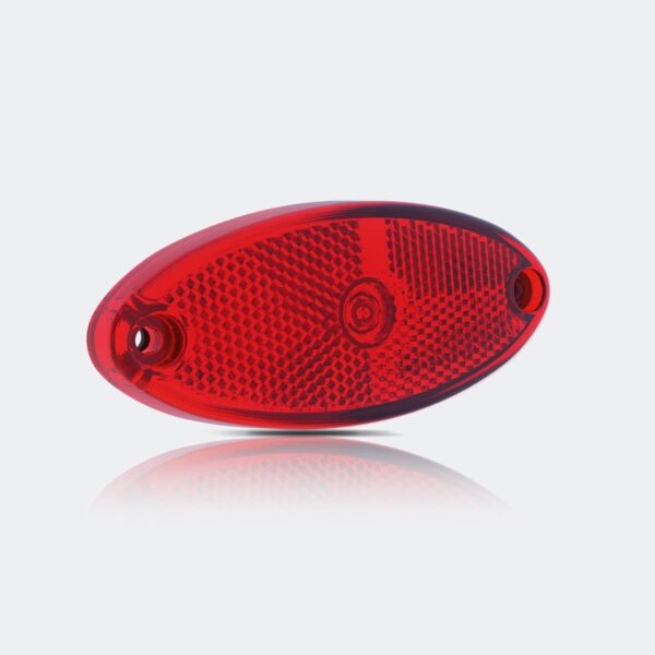 LED Markierungsleuchte oval Rot 12/24v 50cm Kabel