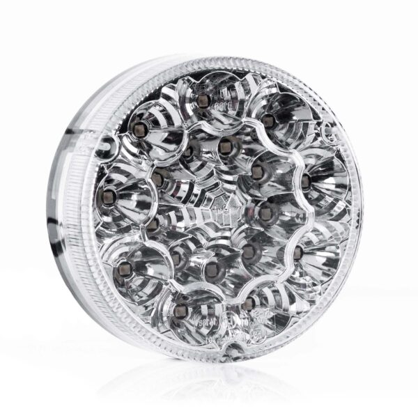LED-Rücklicht rund, transparente Linse 12-24V 50cm Kabel