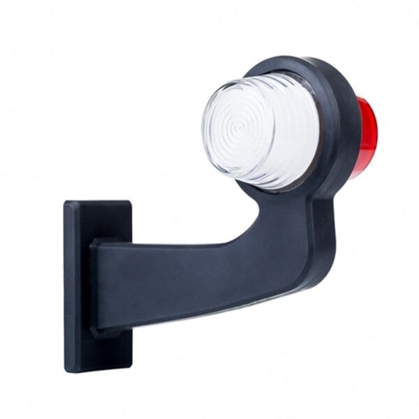 Rechts | LED Pendelleuchte mit abgewinkeltem Schaft | mattierte Linse | 12-24v | MB-1022RW