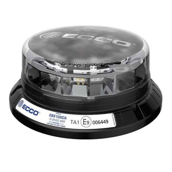 LED R65 Taschenlampe 12-24v amber-Transp.-CISPR-IP69K-3-Schrauben | EB5102CA