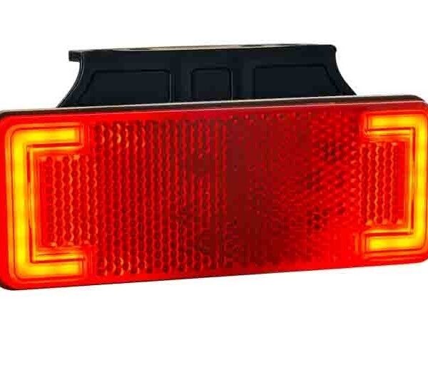 LED Markierungsleuchte Neon Rot inkl. Halterung 12/24v 50cm Kabel | MV-3150R