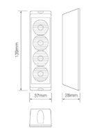 LED Blitzer 4 LEDs | blau | 10-30v | LED4DVB – Bild 2