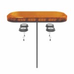 Kompakte R65 Minibar mit bernsteinfarbener Linse 24V Magnet Montage | MLB380R65AAM-MM – Bild 3