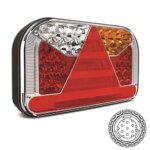 Links | LED Rücklicht mit Kennzeichenleuchte | 12-36v | 7-PIN | V10C7-551B7