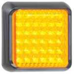 LED Blinklicht mit schwarzem Rahmen | 12-24v | 40cm Kabel | 80AME