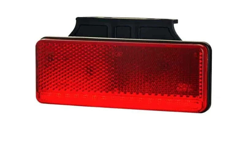 LED Positionsleuchte neonrot mit Bügel | 12-24v | 50cm. Kabel | MV-3250HR