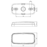 LED Umrissleuchte weiß | 12-24v | 50cm. Kabel | MV-1200W – Bild 2