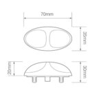 LED Positionsleuchte weiß | 12-24v | 2-PIN Stecker | 37WM2P – Bild 3