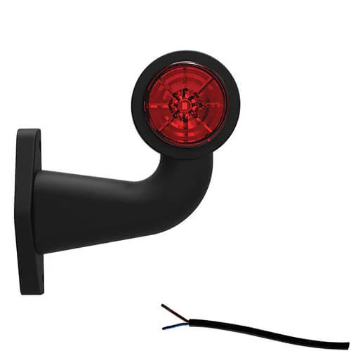 Rechts | LED Begrenzungsleuchte mit abgewinkeltem Griff | 12-36v | 20cm. Kabel | M10BV-402RW