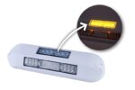 LED Arbeitsscheinwerfer + amber R65 Blitzer, 4000K, weißes Gehäuse 12-24v | WFF-1210WA – Bild 4