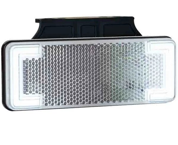 LED Positionsleuchte neonweiß mit Bügel | 12-24v | 50cm. Kabel | MV-3150W