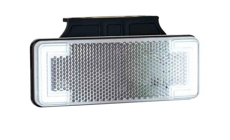 LED Positionsleuchte neonweiß mit Bügel | 12-24v | 50cm. Kabel | MV-3150W