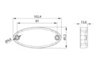 LED Positionsleuchte oval rot | 12-24v | 0,75mm². Stecker | MV-5810R – Bild 2