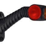 Rechts | LED Begrenzungsleuchte rot-weiß-amber | 12-24v | 50cm. Kabel | MB-4792RWA