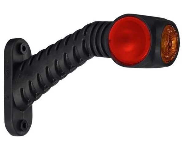 Rechts | LED Begrenzungsleuchte rot-weiß-amber | 12-24v | 50cm. Kabel | MB-4792RWA