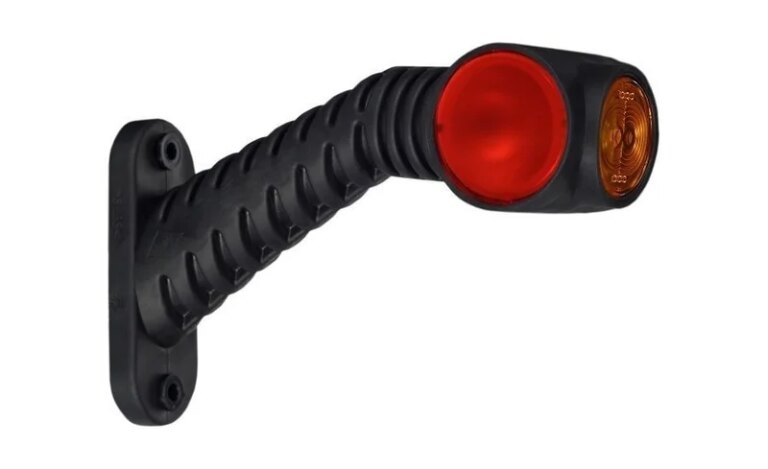 Rechts | LED Begrenzungsleuchte rot-weiß-amber | 12-24v | 50cm. Kabel | MB-4792RWA