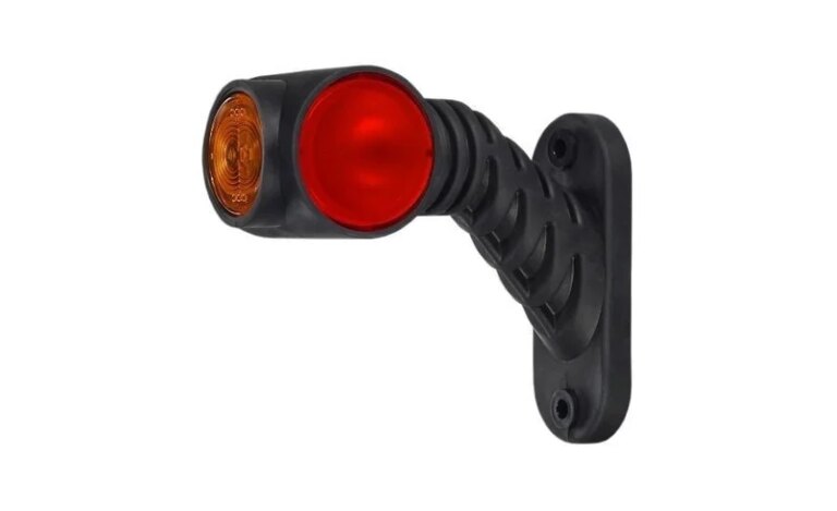 Links | LED Begrenzungsleuchte rot-weiß-amber | 12-24v | 50cm. Kabel | MB-4761RWA
