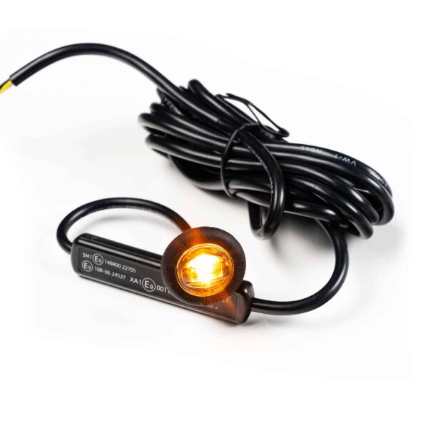 LED Markierungsleuchte amber mit Blitzer R65 12-24v 200cm Kabel