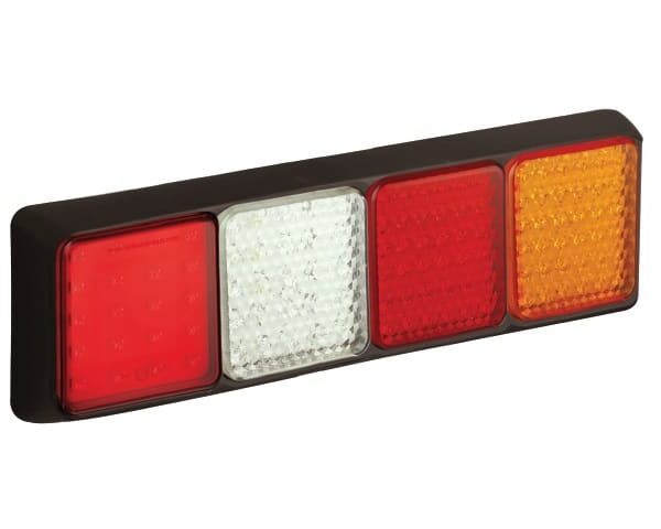 LED Rücklicht mit schwarzem Rand | 12-24v | 40cm Kabel | 100BFWARME