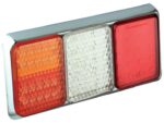 LED Rücklicht mit Chromrand | 12-24v | 40cm Kabel | 100CSTIWFMLE