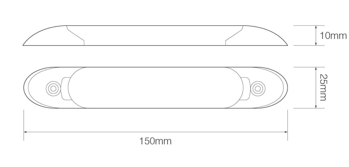 LED Innenbeleuchtung | exkl. Schalter | 15cm. Kabel | weiß | 12v | kaltweiß | 1031-12 – Bild 2