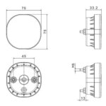 LED Nebelscheinwerfer | 12-24v | 50cm Kabel (flache Montage) | VM-330 – Bild 3