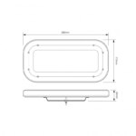 Compact R65 Minibar mit gelber Linse 24V Festeinbau | MLB380R65AAM – Bild 5