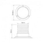 R65 LED Rundumleuchte 10 - 30v mit PC Magnet Montage | EQPR65ABM-MM – Bild 2