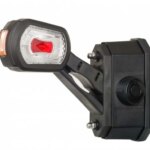 LED Begrenzungsleuchte links mit Alarm rot-weiß-amber 12-24v | MBA-2731RWA