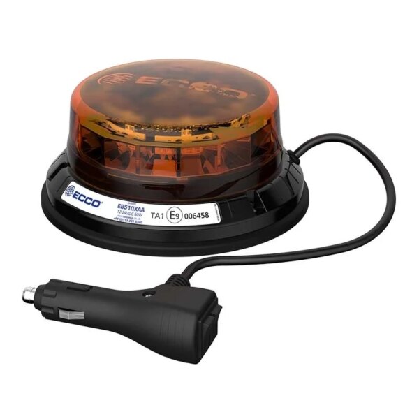LED R65 Rundumleuchte 12-24v Amber - CISPR25 - IP69K - Magnet | EB5104AA