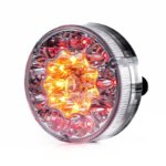 LED Rücklicht rund, transparente Linse 12-24v 50cm Kabel | VC-5400 – Bild 3