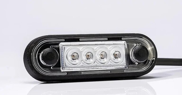 LED Positionsleuchte Einbau rot | 12-24v | 5m Kabel | MV-2400R-5M