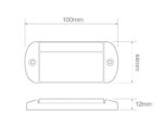 LED Umrissleuchte amber | 12-24v | 40cm Kabel | 44AME – Bild 3