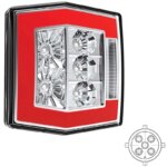 LED Kompaktes Rücklicht mit Kennzeichenbeleuchtung | 12-36v | 5-PIN | V10C4-730B5