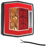 LED Kompaktes Rücklicht mit Kennzeichenbeleuchtung | 12-36v | 100cm. Kabel | V10C4-750
