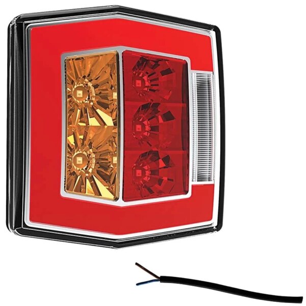 LED Kompaktes Rücklicht mit Kennzeichenbeleuchtung | 12-36v | 100cm. Kabel | V10C4-750