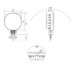LED-Rückfahrlicht | 12-24v | aufrechte Montage | 50cm. Kabel | VR-341 – Bild 3