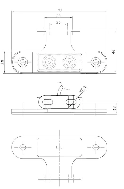 21756930-7440-4d12-8189-260f28a10608-39161_2-1 LED Positionsleuchte weiß | 12-24v | 50cm Kabel | M10MV-400W – Bild 2