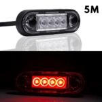 LED Positionsleuchte Einbau rot | 12-24v | 5m Kabel | MV-2400R-5M – Bild 7