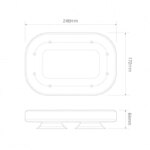 Kompakte R65 Minibar mit amber Linse 24V Saugnapf-Montage | MLB246R65AAM-MM – Bild 3