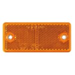 Bernsteinfarbener Reflektor | 90 x 40 mm Schraubbefestigung | VRF-501A