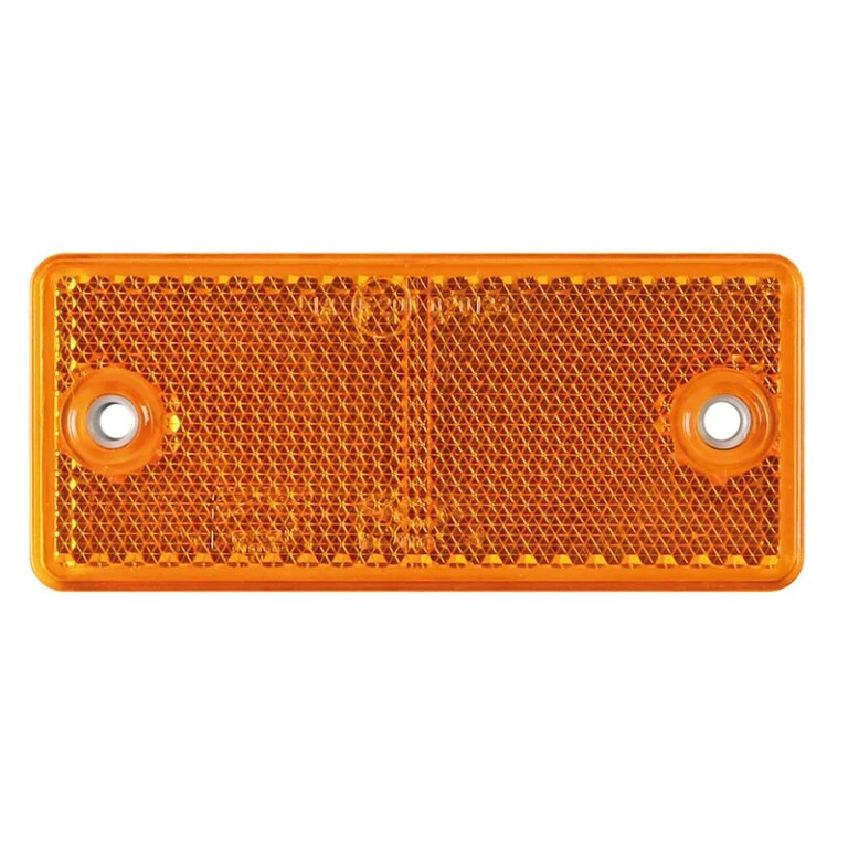 Bernsteinfarbener Reflektor | 90 x 40 mm Schraubbefestigung | VRF-501A