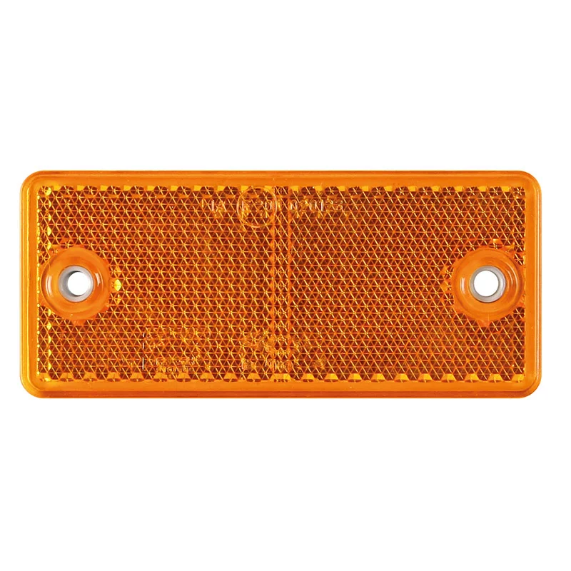 Bernsteinfarbener Reflektor | 90 x 40 mm Schraubbefestigung | VRF-501A