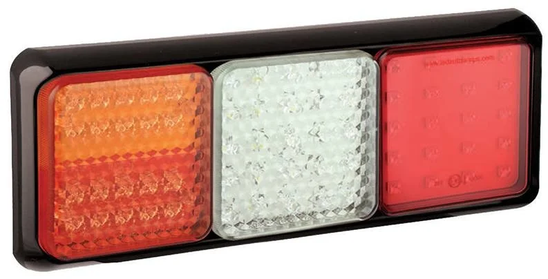 LED Rücklicht mit schwarzem Rand | 12-24v | 40cm Kabel | 100BSTIWFMLE