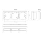 LED Rücklicht mit schwarzem Rand | 12-24v | 40cm Kabel | 80BFARME – Bild 2