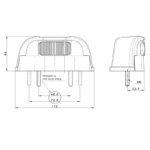 LED Kennzeichenbeleuchtung | 12-36v | Volt 1,5mm². Stecker | MK-1620 – Bild 3