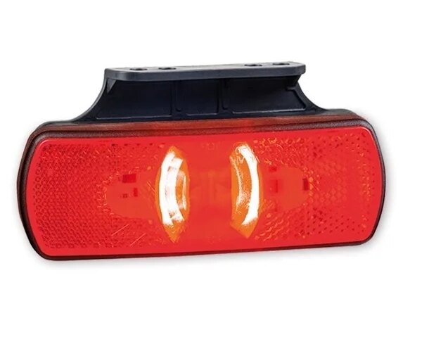 LED Positionsleuchte neonrot mit Bügel | 12-24v | 50cm. Kabel | MV-3350R