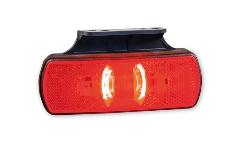 LED Positionsleuchte neonrot mit Bügel | 12-24v | 50cm. Kabel | MV-3350R